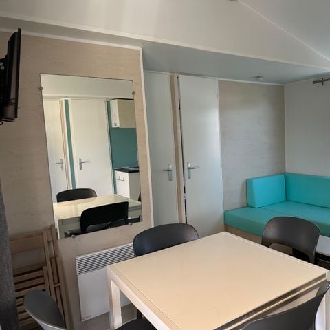 MOBILHOME 6 personnes - Mobil-home Confort TITANIA 30m² - 3 chambres + terrasse semi-couverte 15m²