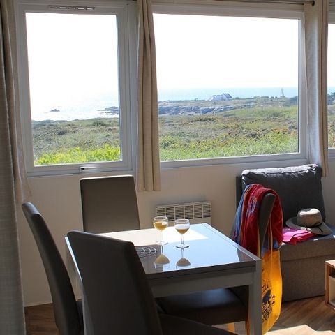 MOBILHOME 4 personnes - Mobil home Premium HORIZON 40m² - 2 chambres + terrasse semi-couverte 15m²  - Vue mer