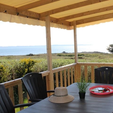 MOBILHOME 4 personnes - Mobil home Premium HORIZON 40m² - 2 chambres + terrasse semi-couverte 15m²  - Vue mer