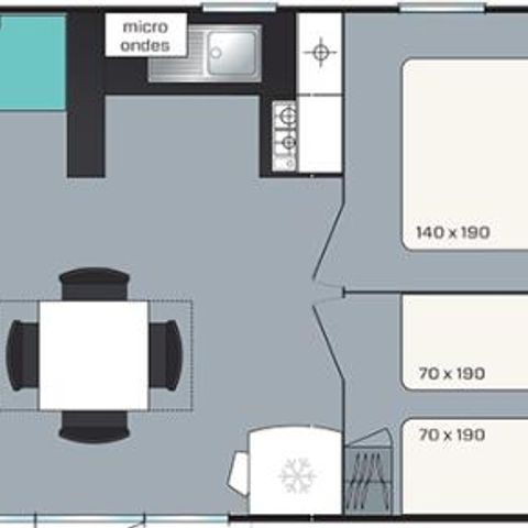 MOBILHOME 8 personnes - Smala 39m² - 4 chambres