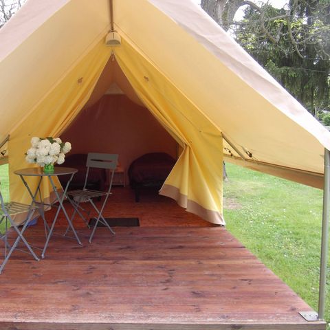 Tente en toile et en bois 2 personnes - Canada Treck Lit double