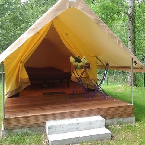 Tente en toile et en bois 2 personnes - Tente Canada Treck 2 pers