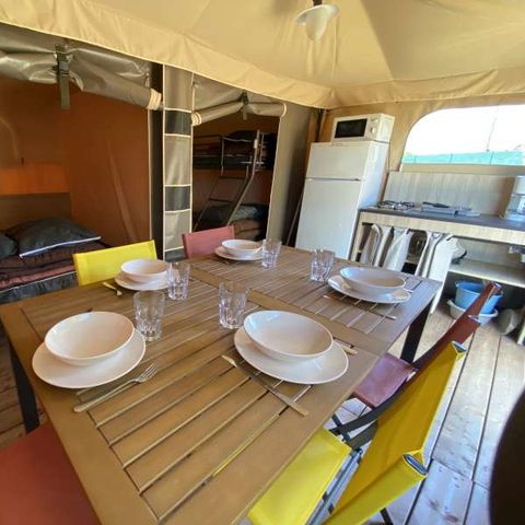 TENDA IN TELA E LEGNO 4 persone - Marchesi, nessun servizio igienico