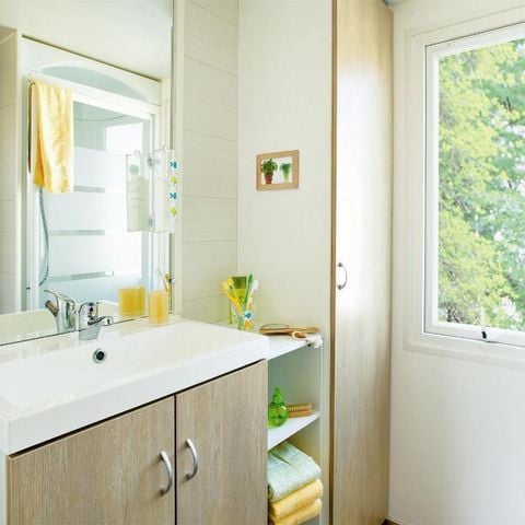 Mobile home 2 persons - Standard mobile home, 16m², 1 bedroom + 9m² terrace + TV