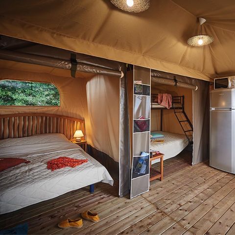 Bungalowzelt 5 personen - NEU Marquise 19 m² - 2 Schlafzimmer - Ohne Sanitäranlagen - Mindestaufenthalt - 1 Nacht