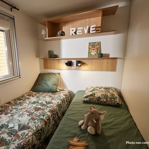 Casa mobile 6 persone - NOVITÀ - Home Flower Premium 35 m² - 3 camere - 6 persone - Terrazza semicoperta 18 m² - Lavastoviglie - TV - Plancha