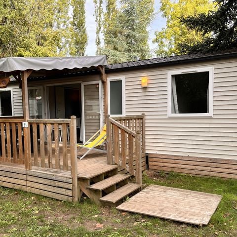 Mobilhome 6 personnes - Confort 38m² - 3 chambres - TV - Terrasse couverte 18m² - 2 salles de bains