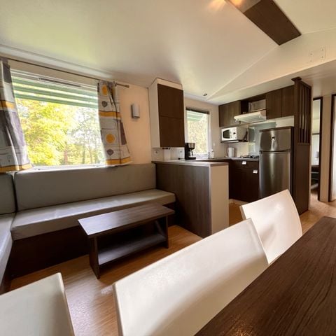 Mobilhome 6 personnes - Confort 38m² - 3 chambres - TV - Terrasse couverte 18m² - 2 salles de bains