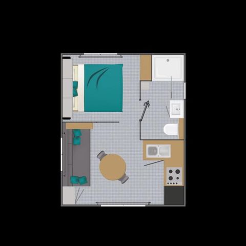 MOBILHOME 2 personas - 1 habitación