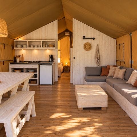 Tenda 6 persone - Lodge safari in legno con 3 camere da letto
