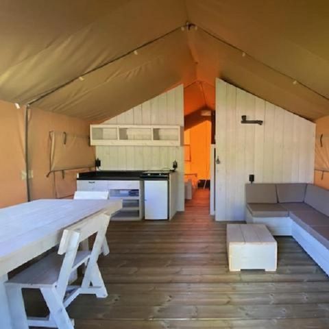 TENDA DA CAMPEGGIO 6 persone - Lodge safari in legno con 3 camere da letto