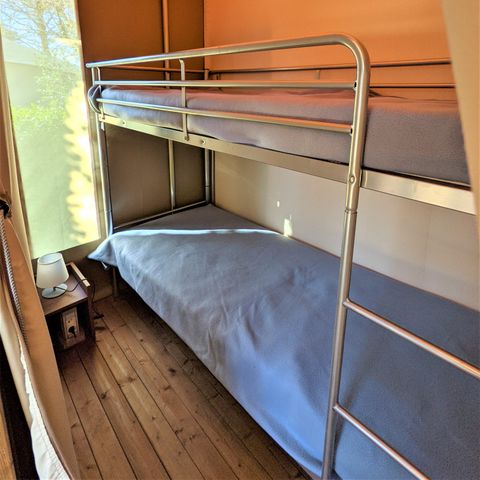 Canvas and wooden tent 6 persons - LODGE GRAND CONFORT TIBYDI