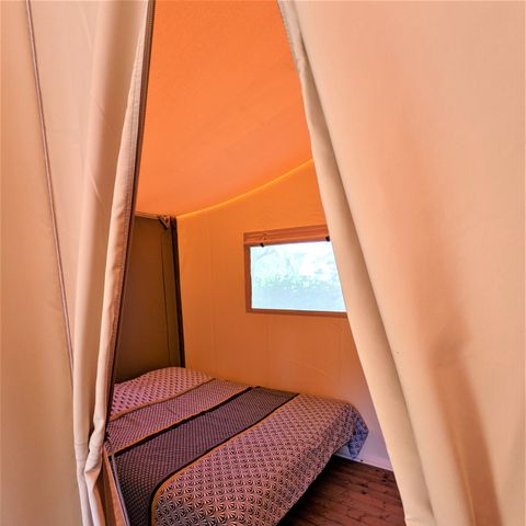 Canvas and wooden tent 6 persons - LODGE GRAND CONFORT TIBYDI