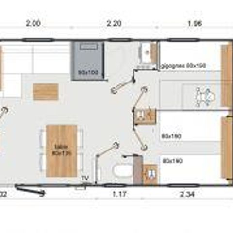 Mobilheim 6 Personen - Mobilheim BANALEC - 3 Zimmer