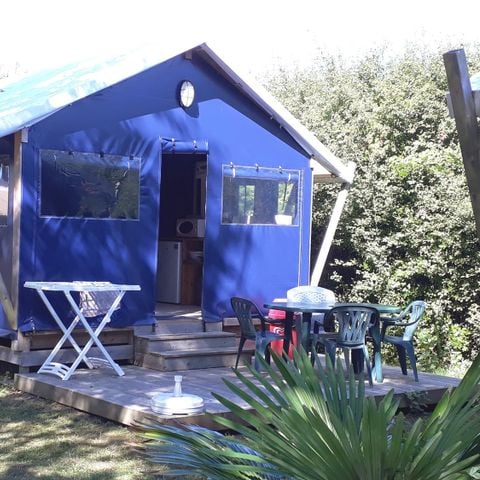 TIENDA DE LONA Y MADERA 4 personas - Albergue Toilé