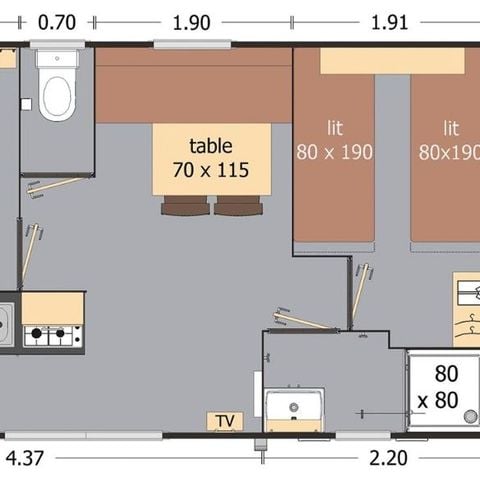 MOBILHOME 4 personas - Albergue 64