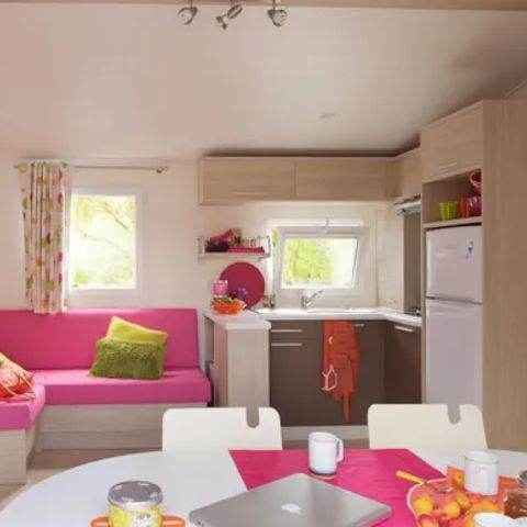 Mobile home 6 persons - Standard 32m² (3 bedrooms) + terrace 10m² + TV | 6 people