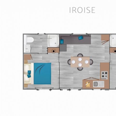 Mobilheim 6 Personen - Premium Iroise 4/6 Pers 2Zi 2 Sde 32m2