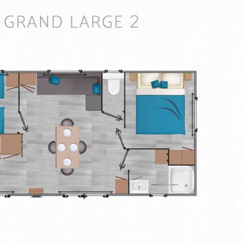 MOBILE HOME 5 people - Premium Grand Large 4/5 Pers 2 B 30m2