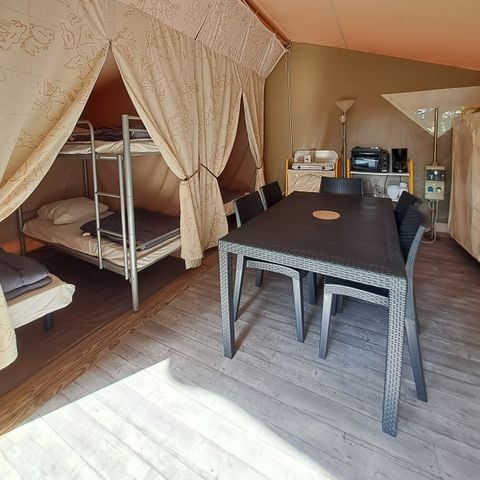 TIENDA DE LONA Y MADERA 5 personas - Tienda Lodge Estándar - 2 Habitaciones