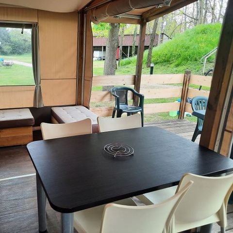 Canvas and wooden tent 5 persons - CRIPPA 2Ch 5pers