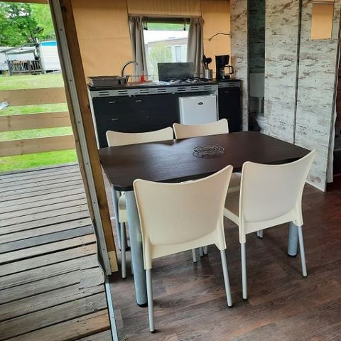 Canvas and wooden tent 5 persons - CRIPPA 2Ch 5pers