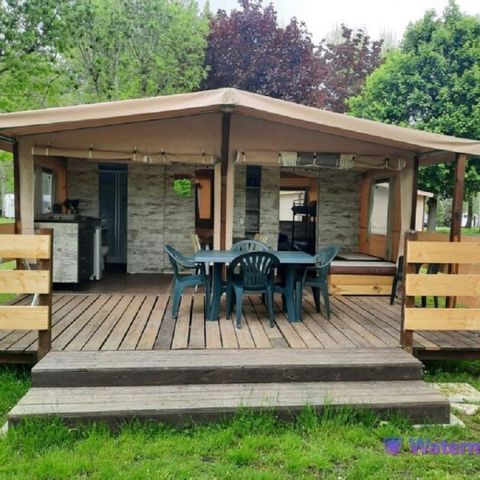 Canvas and wooden tent 5 persons - CRIPPA 2Ch 5pers