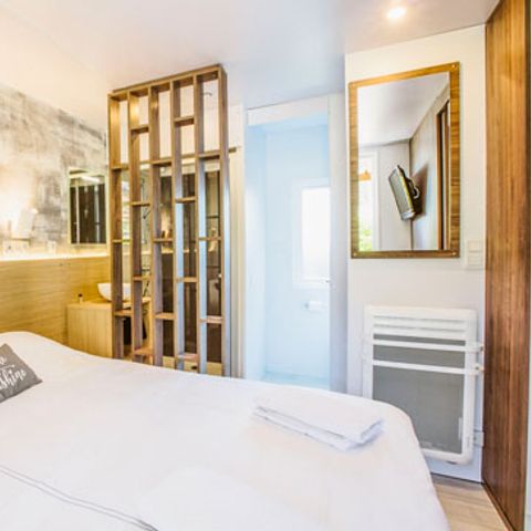 Mobilheim 6 Personen - Sunêlia Luxe Taos 3 Schlafzimmer / 2 Badezimmer 40m² - TV - LV - Überdachte Terrasse - Bettwäsche vorhanden