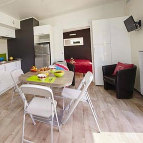 Mobilheim 5 personen - Sunêlia Luxe Taos 2 Schlafzimmer / 2 Badezimmer 35m² - TV - LV - Bettwäsche wird gestellt