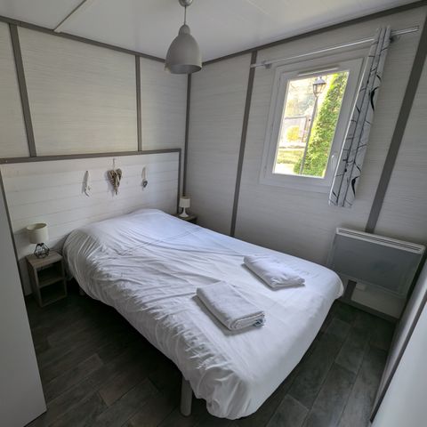 Mobilheim 6 personen - Sunêlia Luxe Fabre 3 Zimmer 37m² - TV - LV - Überdachte Terrasse - Bettwäsche vorhanden