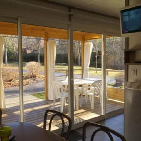 Mobilheim 4 Personen - Sunêlia Luxe Fabre 2 Zimmer 34m² - TV - LV - Überdachte Terrasse - Bettwäsche vorhanden