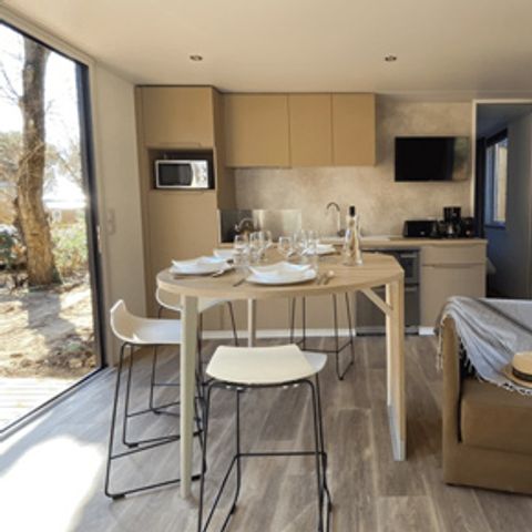 Mobilheim 6 personen - Sunêlia Luxe Key West 3 Schlafzimmer / 2 Bäder 40m² - TV - LV - Terrasse - Bettwäsche vorhanden