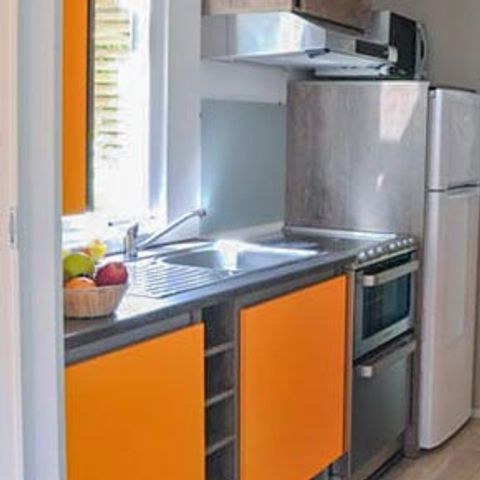 Stacaravan 5 personen - Sunêlia Prestige Déclik 2 kamers 35m² - TV - Half overdekt terras