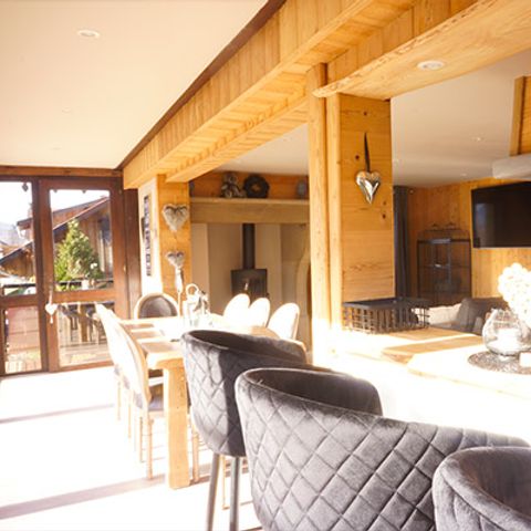 Chalet 6 personen - Chalet de Charlène 3 Zimmer 120m² - TV - LV - Privatsauna - Überdachte Terrasse - Bettwäsche vorhanden