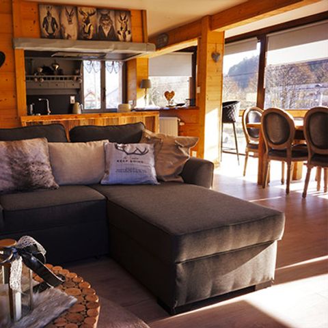 Chalet 6 personen - Chalet de Charlène 3 Zimmer 120m² - TV - LV - Privatsauna - Überdachte Terrasse - Bettwäsche vorhanden