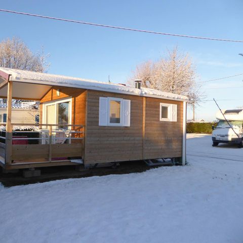 Mobilheim 2 personen - Mobilheim IRIS- 1 Schlafzimmer - Küche - Bad - überdachte Terrasse -.