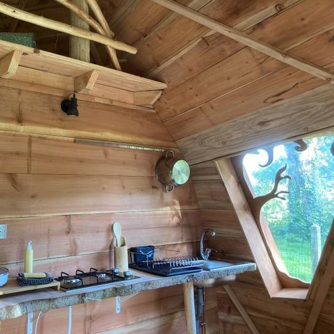 Unterkunft 4 personen - L'ALCHIMISTE Gemütliches geodätisches Holzhaus 38m2 - 4 Personen