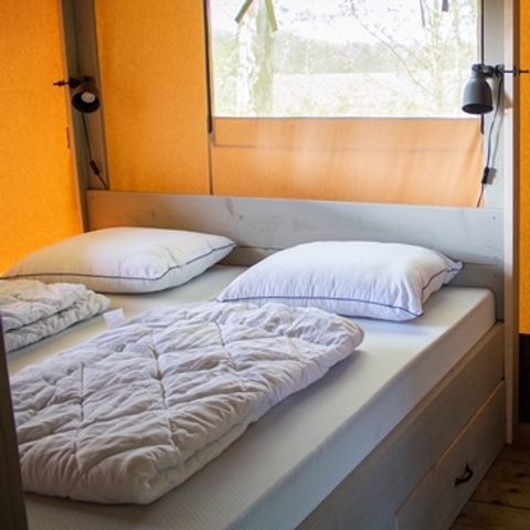 Canvas and wooden tent 6 persons - ESTRELLA PARADIS Extra Lodge Nomad grand confort comme à la maison 35m2 - 6 people