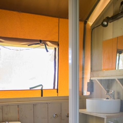 Safarizelt 6 Personen - ESTRELLA PARADIS Extra Lodge Nomad großer Komfort wie zu Hause 35m2 - 6 Personen