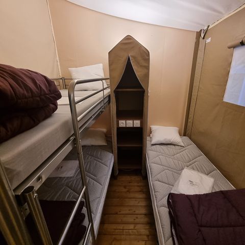 TIENDA DE LONA Y MADERA 5 personas - Tienda de madera Safari