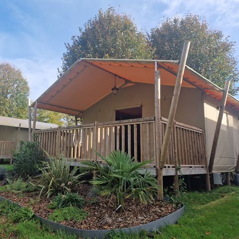 TENDA IN TELA E LEGNO 5 persone - Tenda lodge Safari in legno