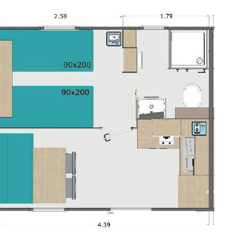 Mobile home 2 persons - MH Rapidhome HOTELIER 1 CH n°34A