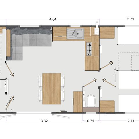 Mobile home 6 persons - Rapidhome 3 bedrooms - AD 93 - n°107