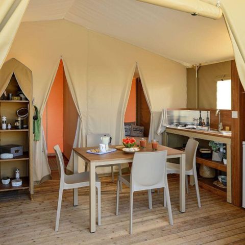 Safarizelt 5 personen - Wood Lodge - 2 Schlafzimmer - ohne Sanitäranlagen 5 pers.