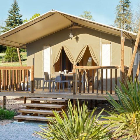 Safarizelt 5 personen - Wood Lodge - 2 Schlafzimmer - ohne Sanitäranlagen 5 pers.
