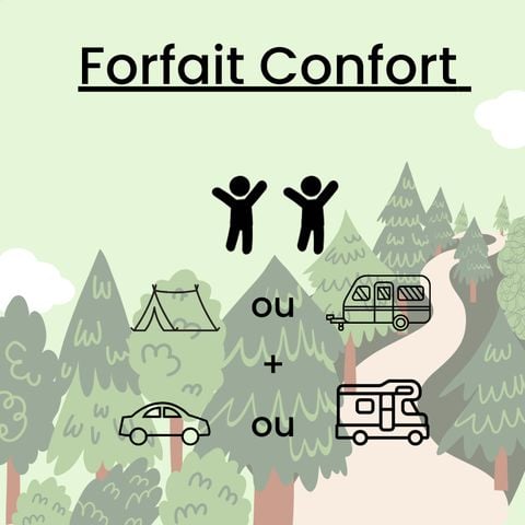 Kampeerplaats - CONFORT, 1 voertuig