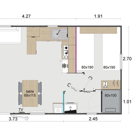 BUNGALOW 4 personnes - PREMIUM 30 m²
