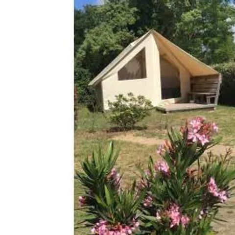 TIENDA DE LONA Y MADERA 4 personas - LODGE TENTE - sin instalaciones sanitarias