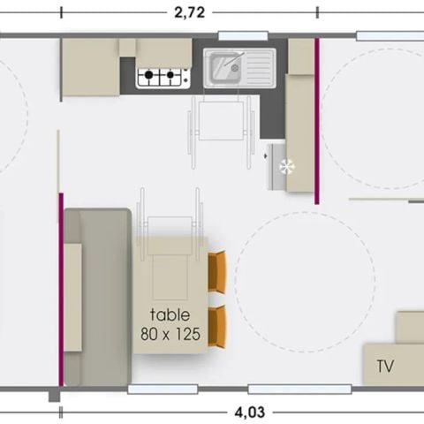 MOBILHOME 4 personnes - PMR
