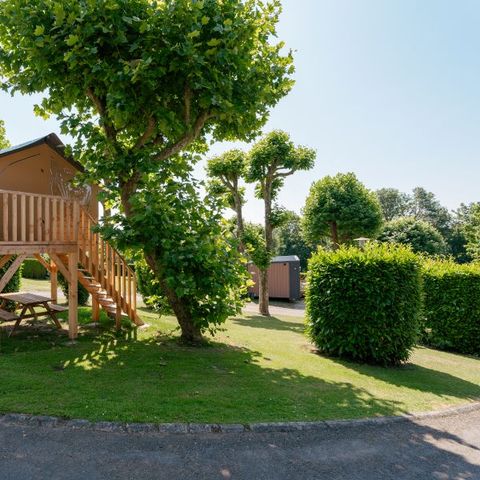 Accommodatie 2 personen - Natuurtent op palen Standaard 7,2 m² - zonder sanitair